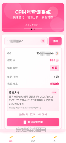 CF封号查询助手V1.0